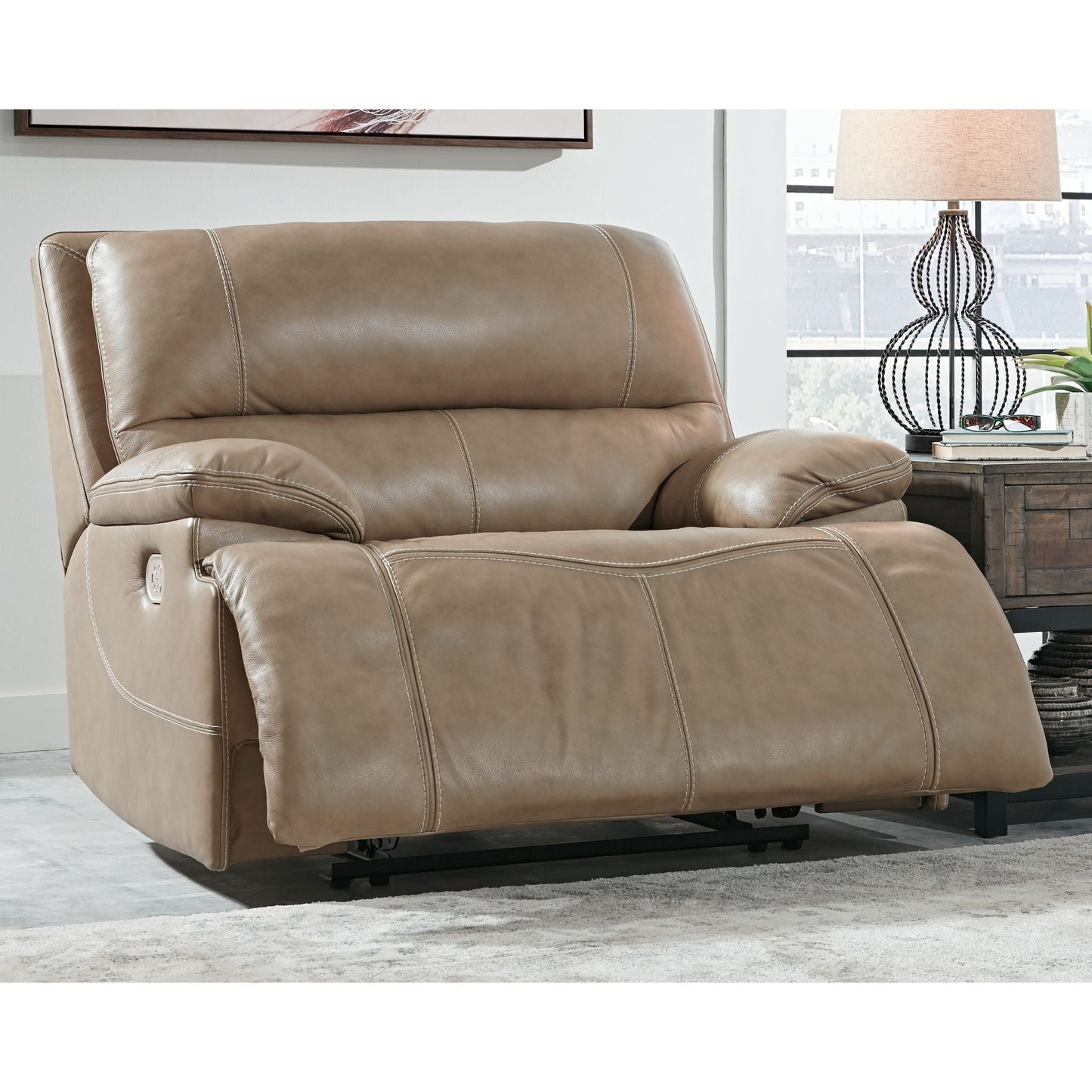 Fauteuil inclinable Ricmen à assise large avec fonction électrique