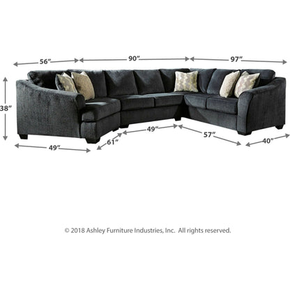 Canapé d'angle Eltmann 3 pièces