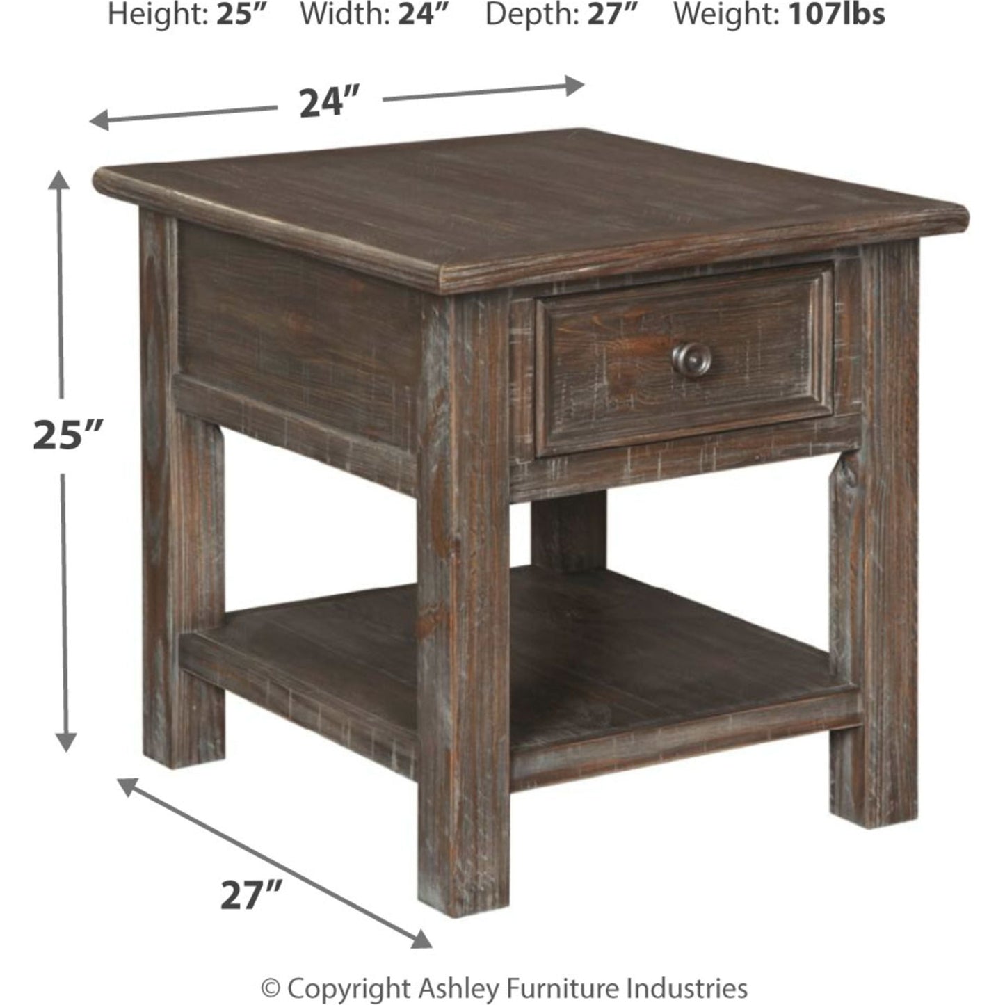 Table d'appoint rectangulaire Wyndahl