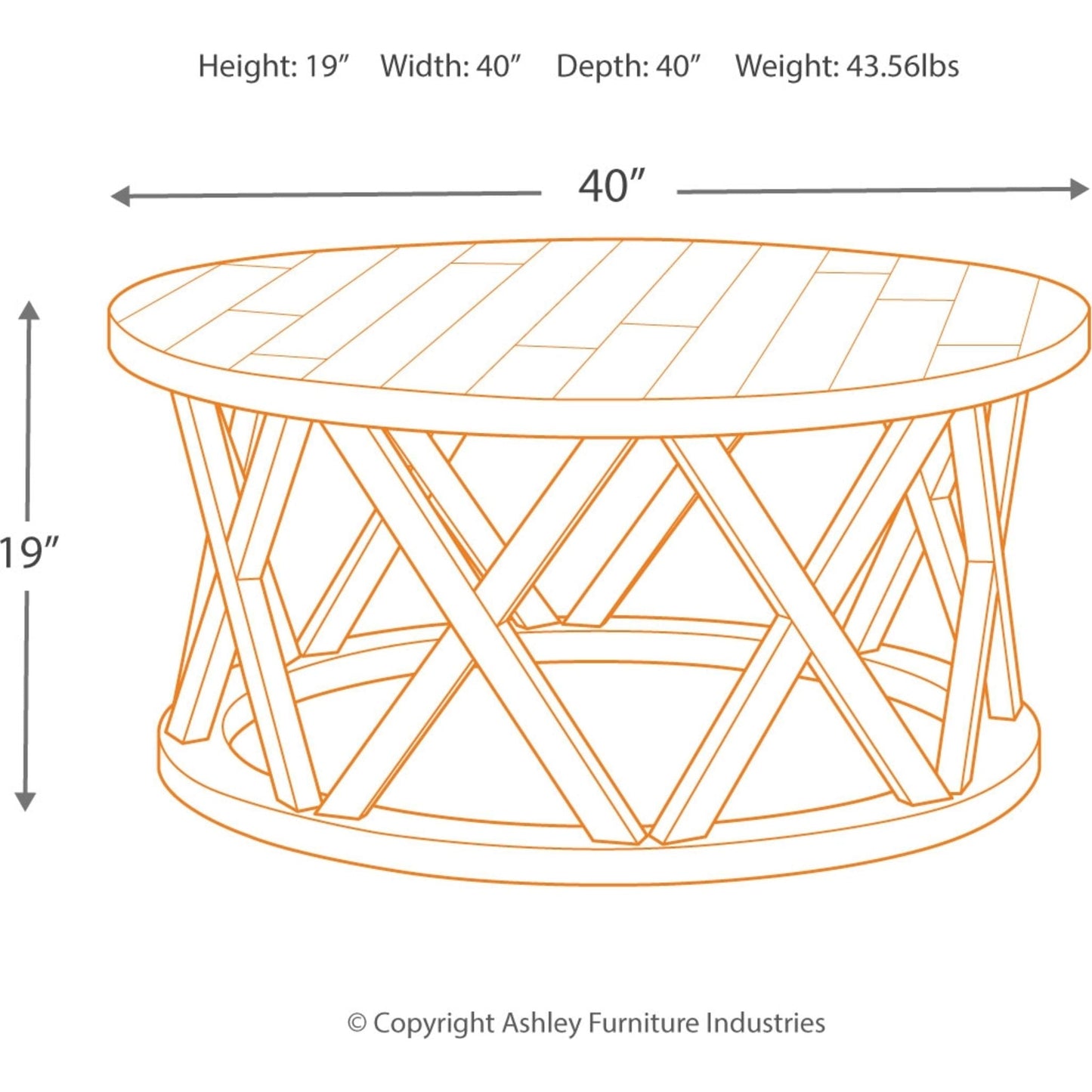 Table basse ronde Sharzane