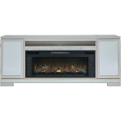 Meuble TV Flamory avec cheminée