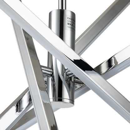 Lustre LED moderne en aluminium noir et or de style Sputnik, suspension linéaire pour salon/salle à manger/cuisine