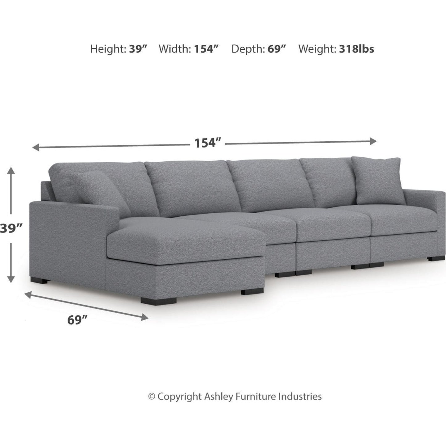 Canapé d'angle modulaire 4 pièces avec méridienne, exclusivité Omaha