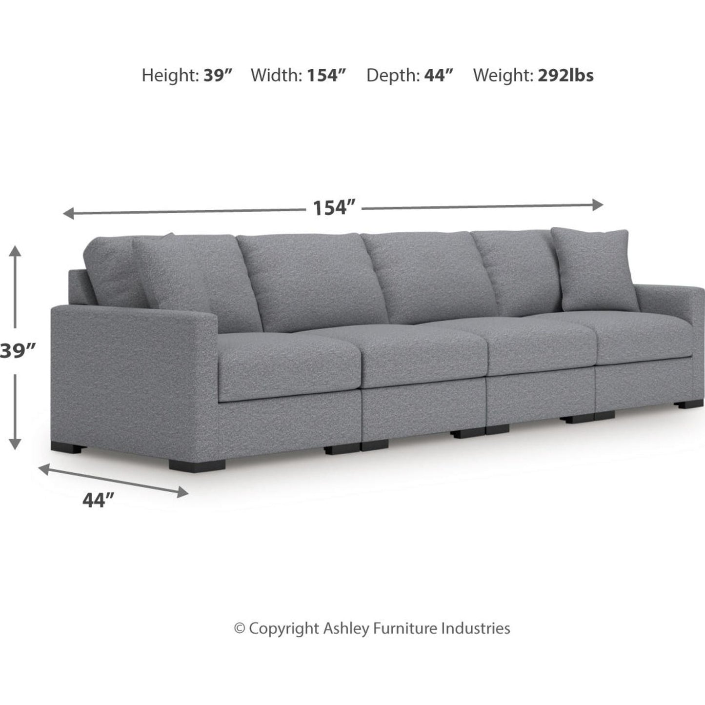 Canapé d'angle modulaire 4 pièces exclusif à Omaha