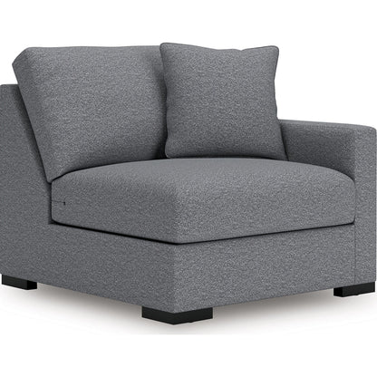 Canapé d'angle modulaire 4 pièces exclusif à Omaha, avec système audio et méridienne