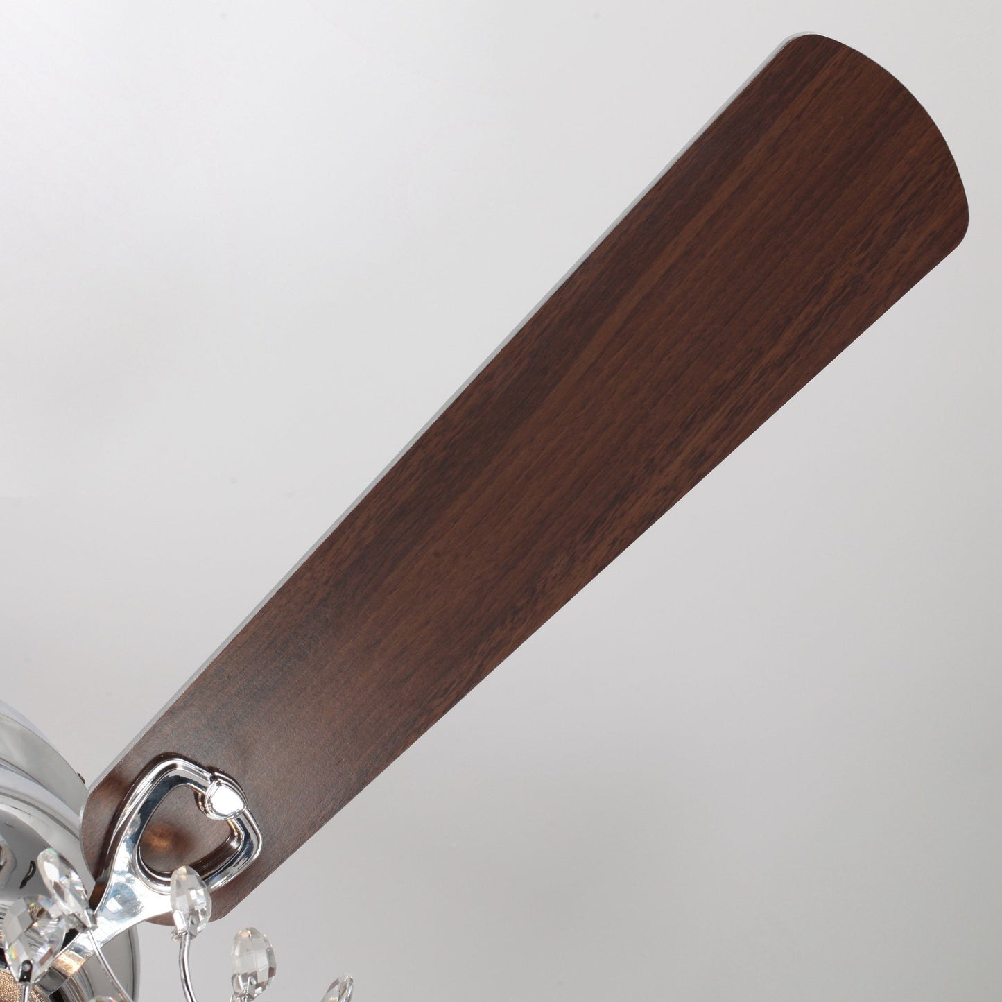 Ventilateur de plafond moderne réversible à 5 pales en cristal de 48 pouces avec télécommande