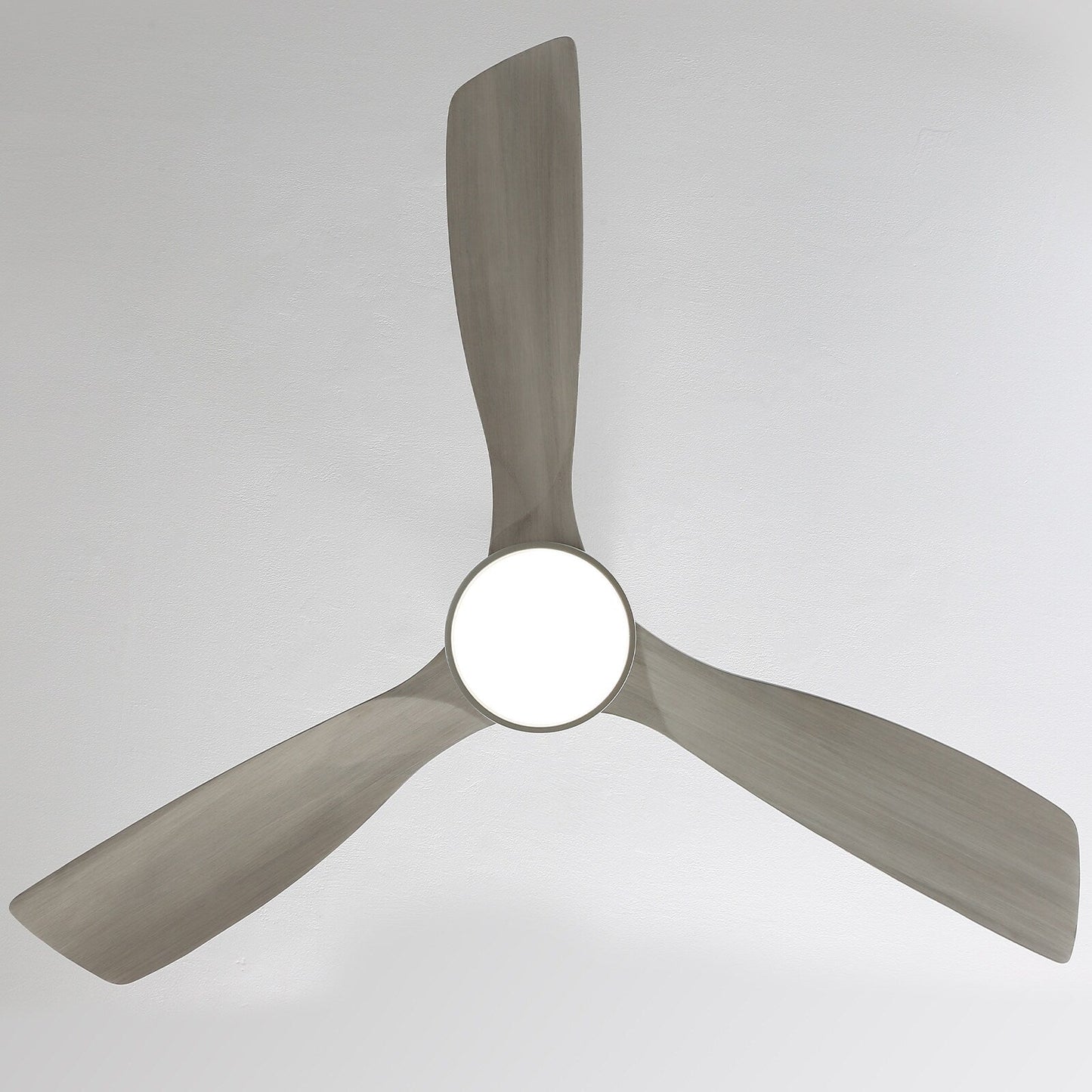 Ventilateur de plafond LED intégré 48 et 52 pouces avec éclairage et télécommande, moteur CC réversible