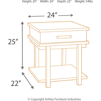 Table d'appoint rectangulaire Stanah
