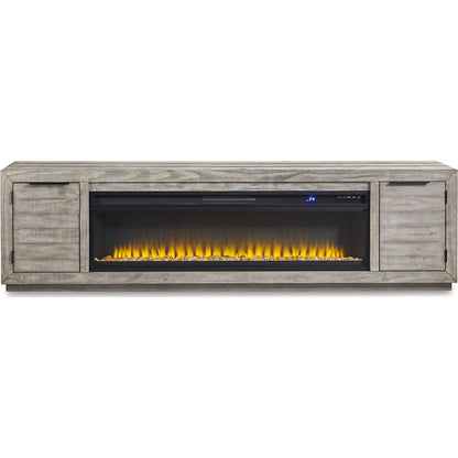 Meuble TV Naydell avec cheminée
