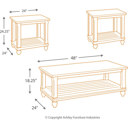 Ensemble de tables d'appoint Mallacar (ensemble de 3)