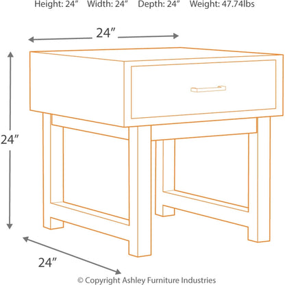 Table d'appoint carrée Mondoro