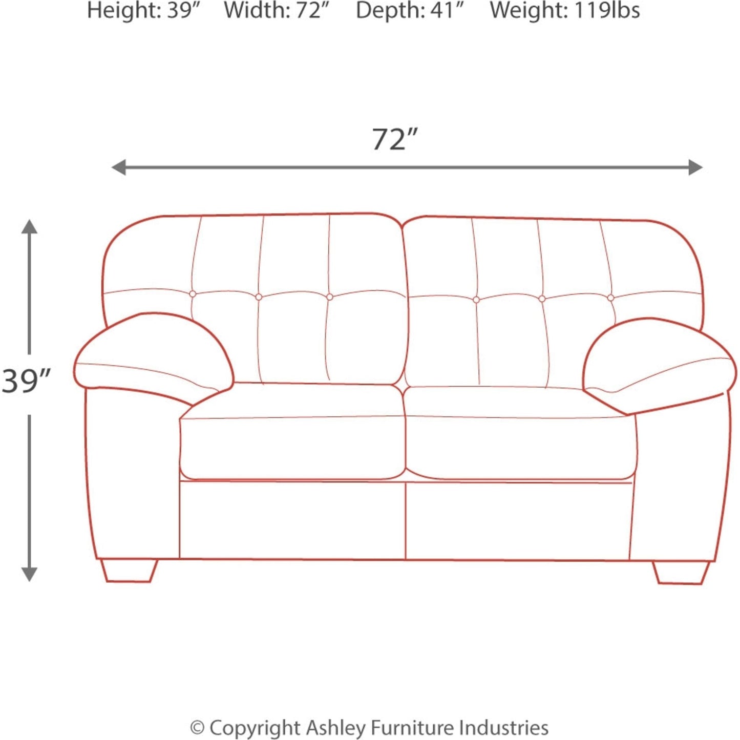 Canapé deux places Accrington