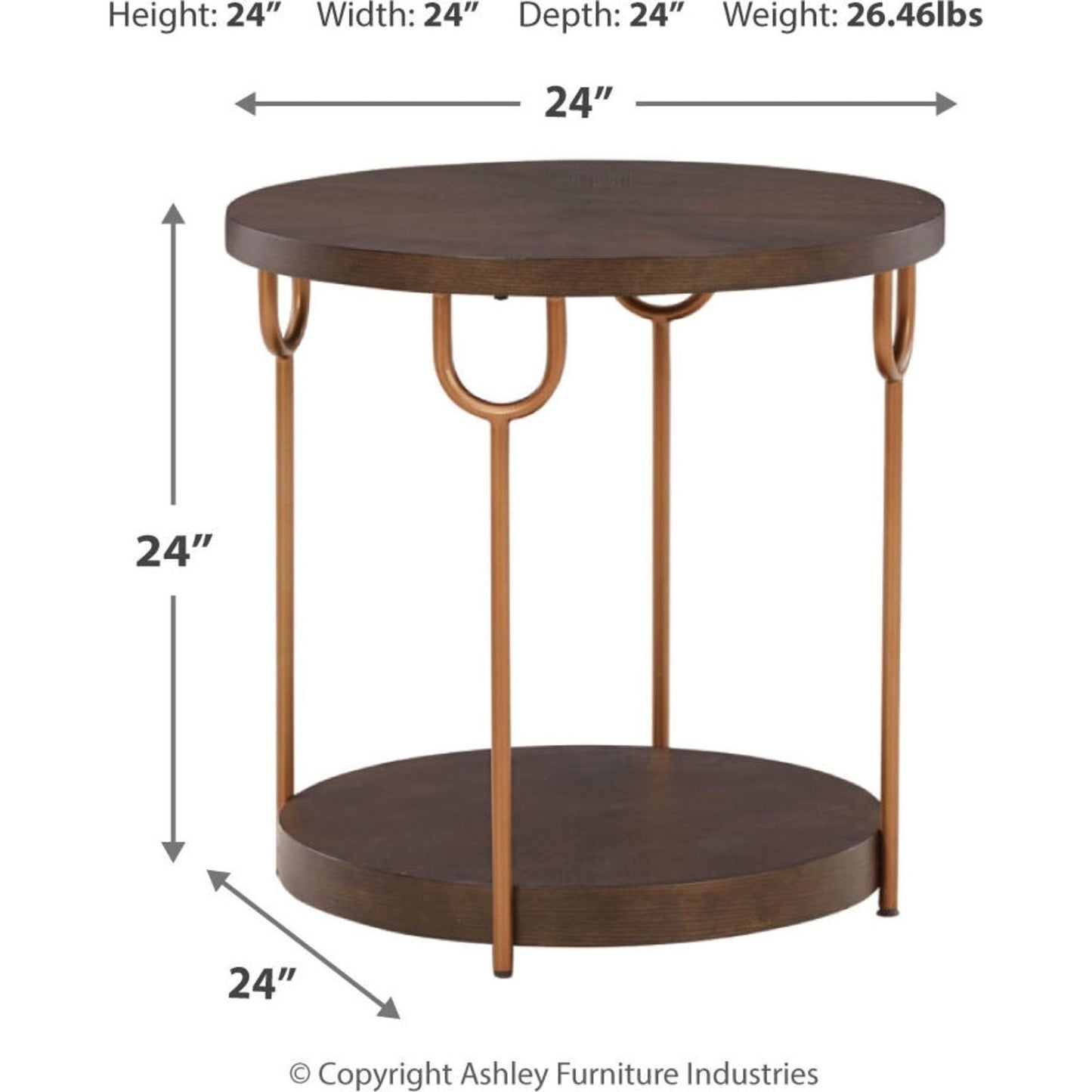 Table d'appoint ronde Brazburn