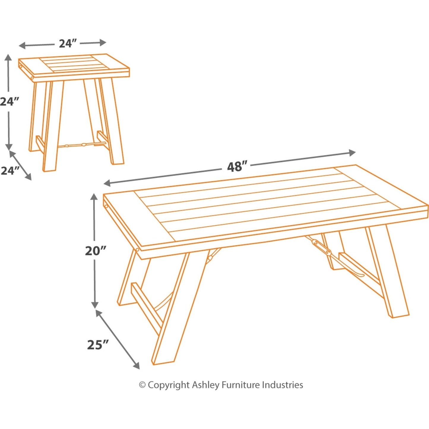 Ensemble de tables d'appoint Noorbrook (ensemble de 3)