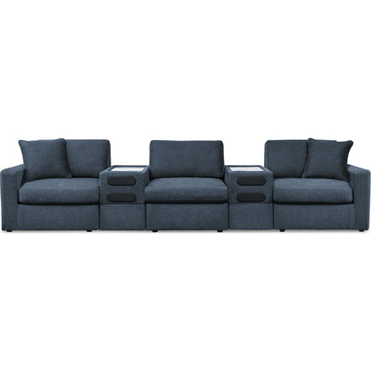 Canapé d'angle modulaire Modmax 5 pièces avec consoles audio