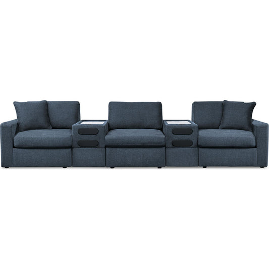 Canapé d'angle modulaire Modmax 5 pièces avec consoles audio