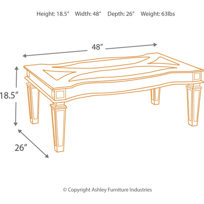 Table basse rectangulaire Tessani