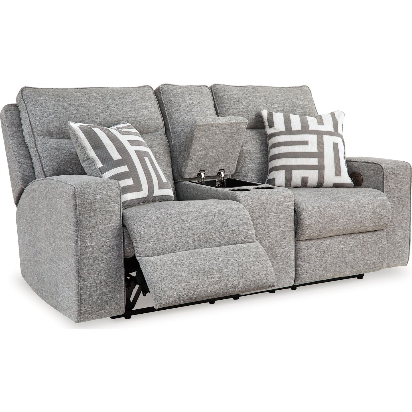 Canapé inclinable électrique exclusif Biscoe avec console et tête de lit réglable