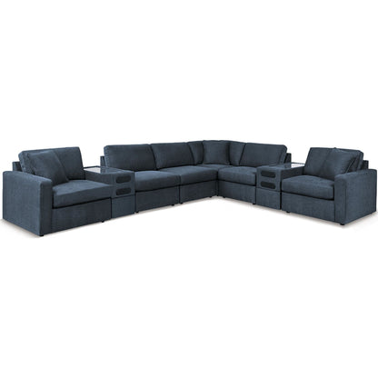 Canapé d'angle modulaire Modmax 8 pièces avec consoles audio