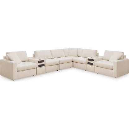 Canapé d'angle modulaire Modmax 8 pièces avec consoles audio