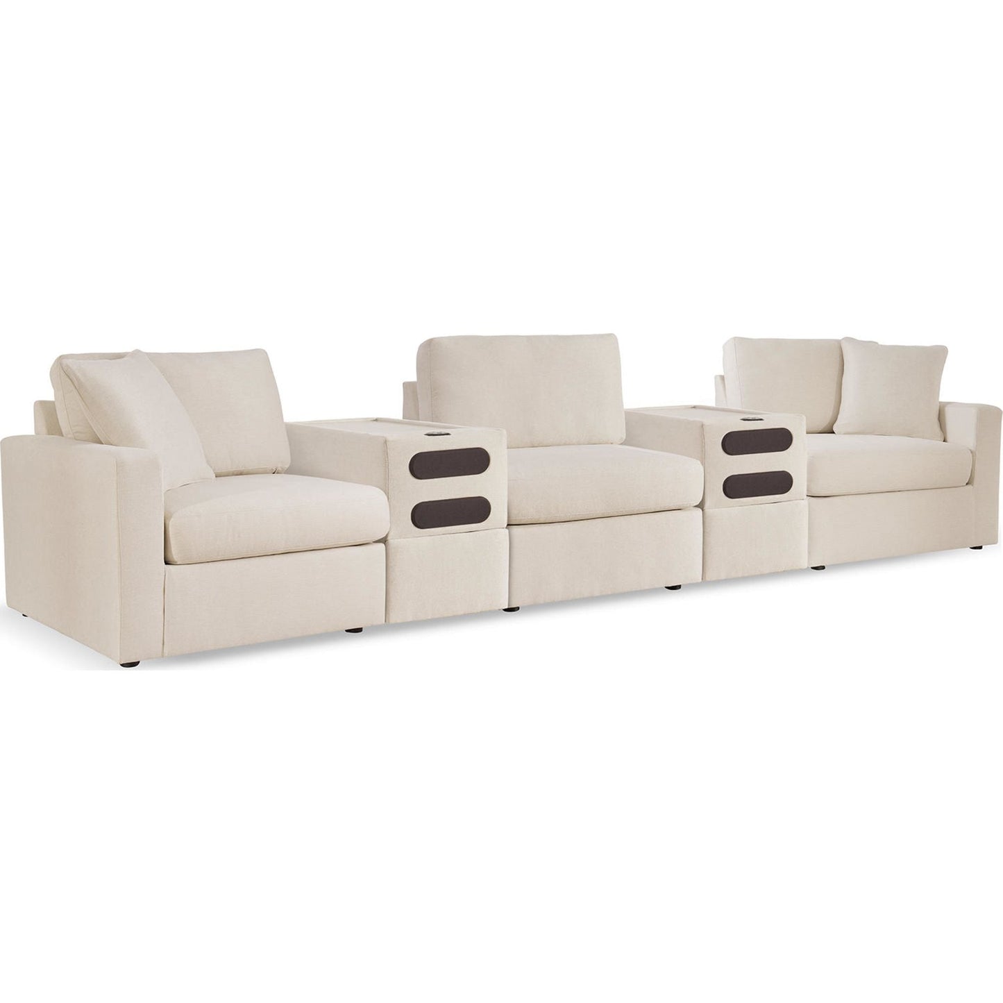 Canapé d'angle modulaire Modmax 5 pièces avec consoles audio