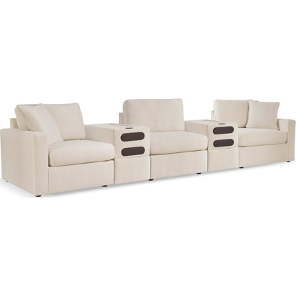 Canapé d'angle modulaire Modmax 5 pièces avec consoles audio