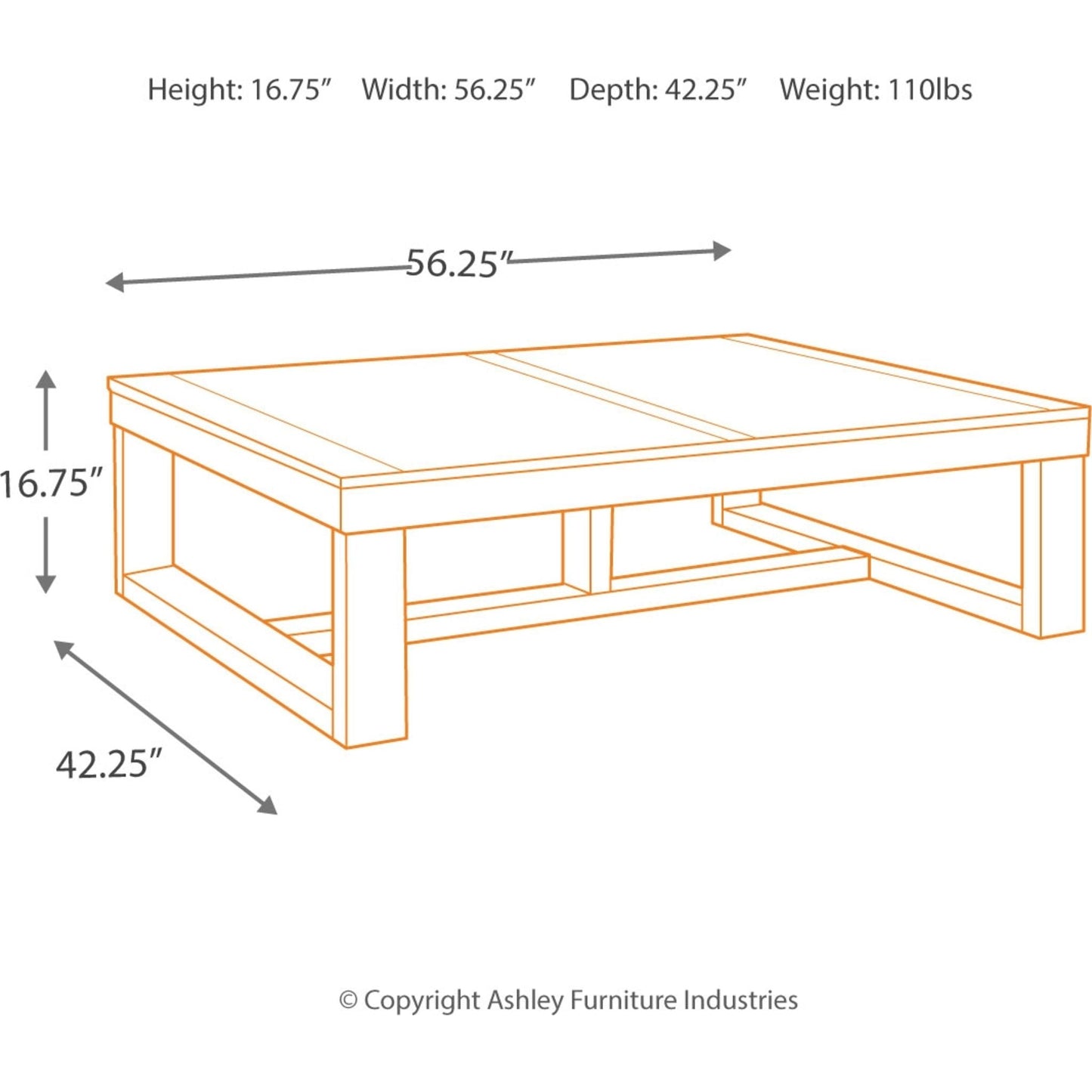 Table basse rectangulaire Watson
