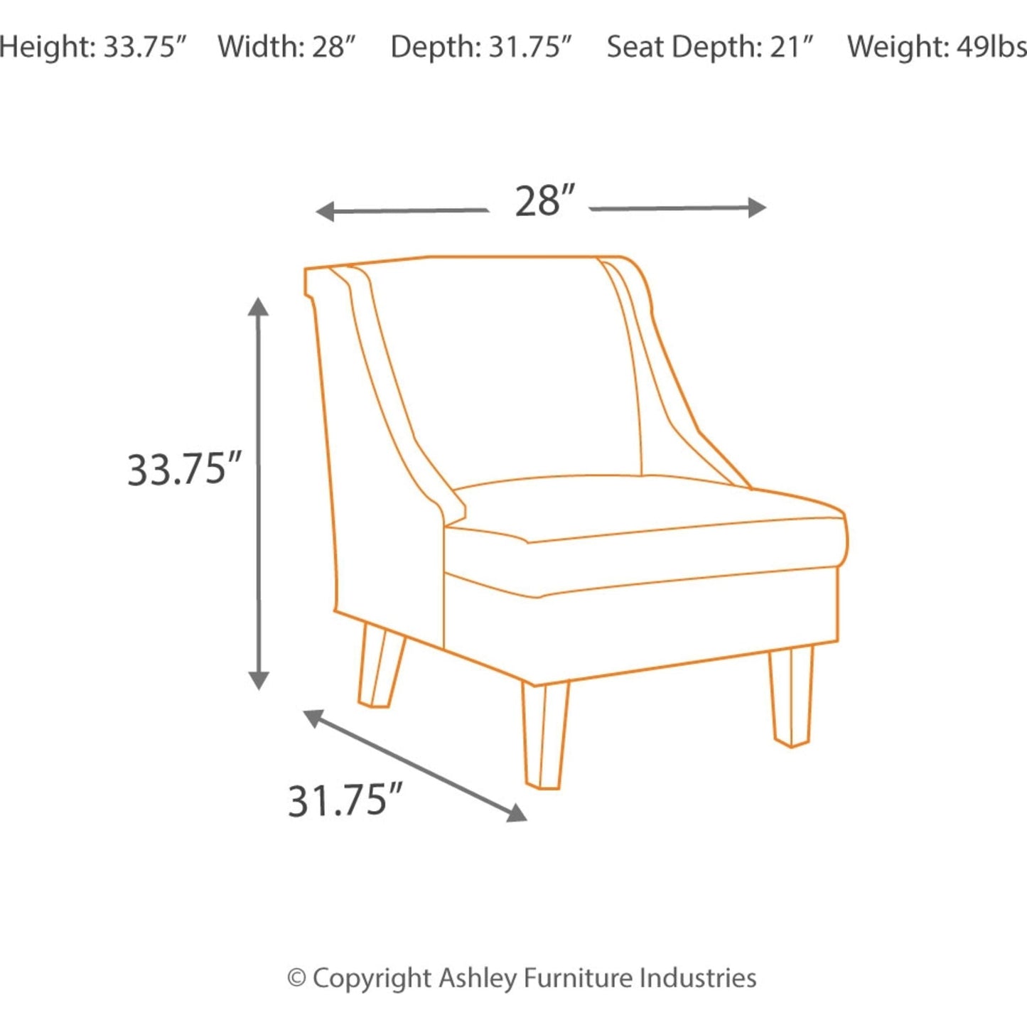 Fauteuil d'appoint Clarinda