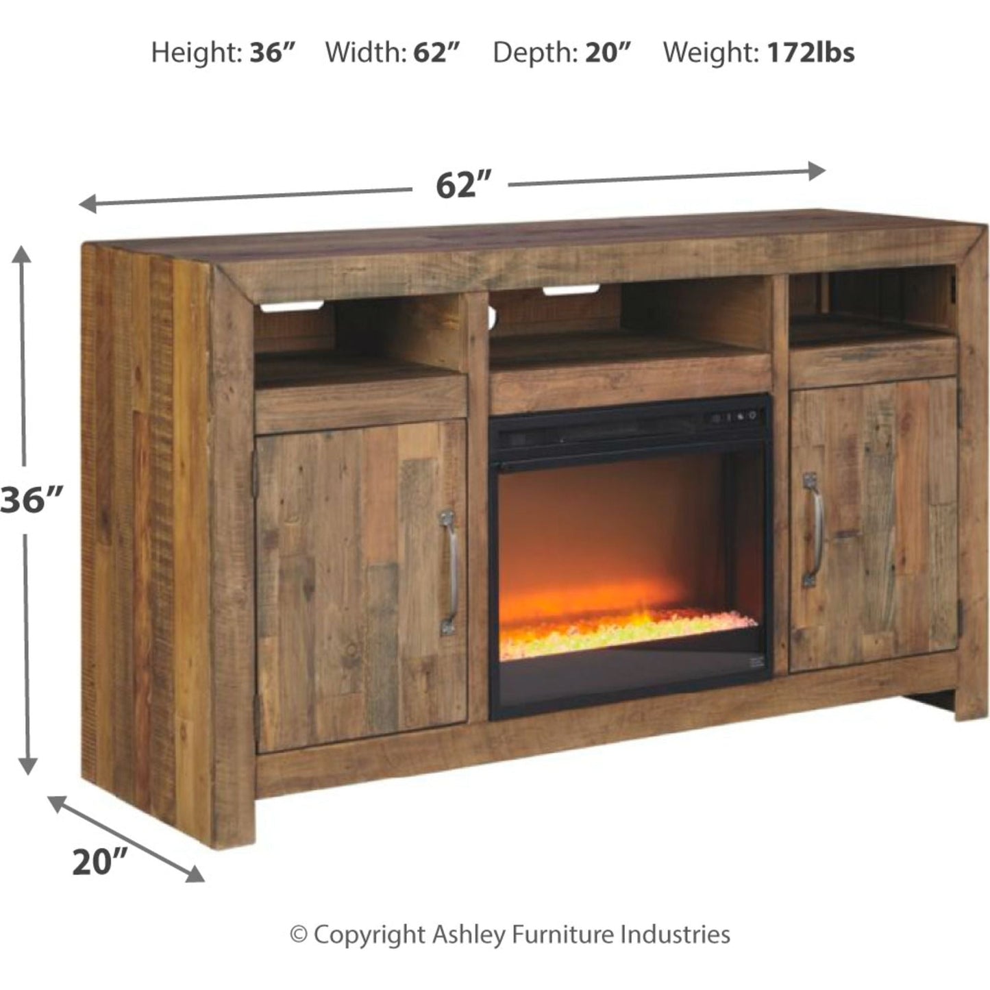 Meuble TV Sommorford avec cheminée