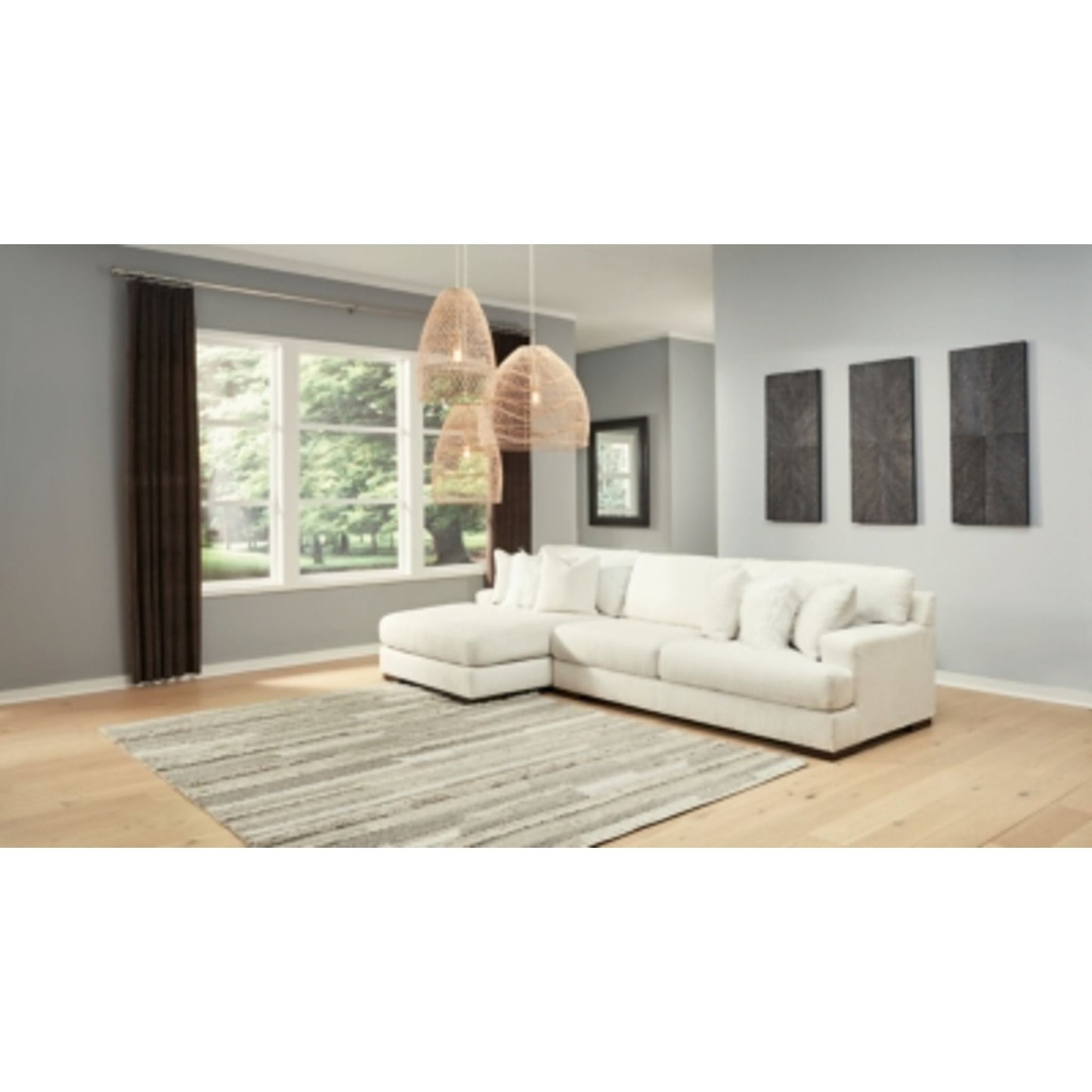 Canapé d'angle Zada ​​2 pièces avec méridienne