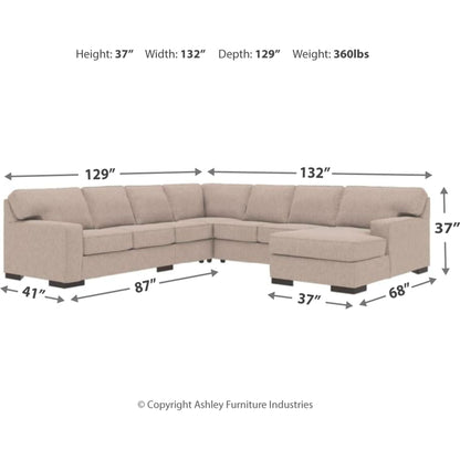 Canapé d'angle 5 pièces exclusif Ashlor