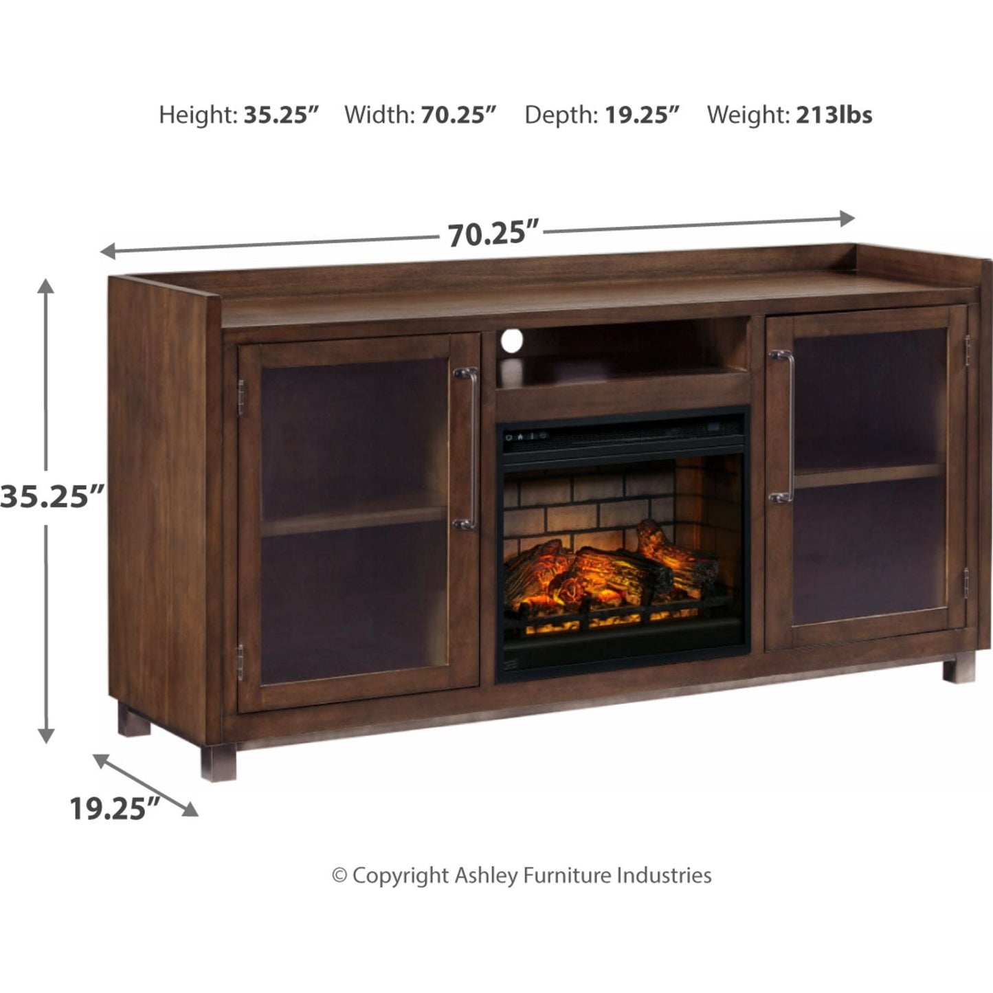 Meuble TV Starmore avec cheminée