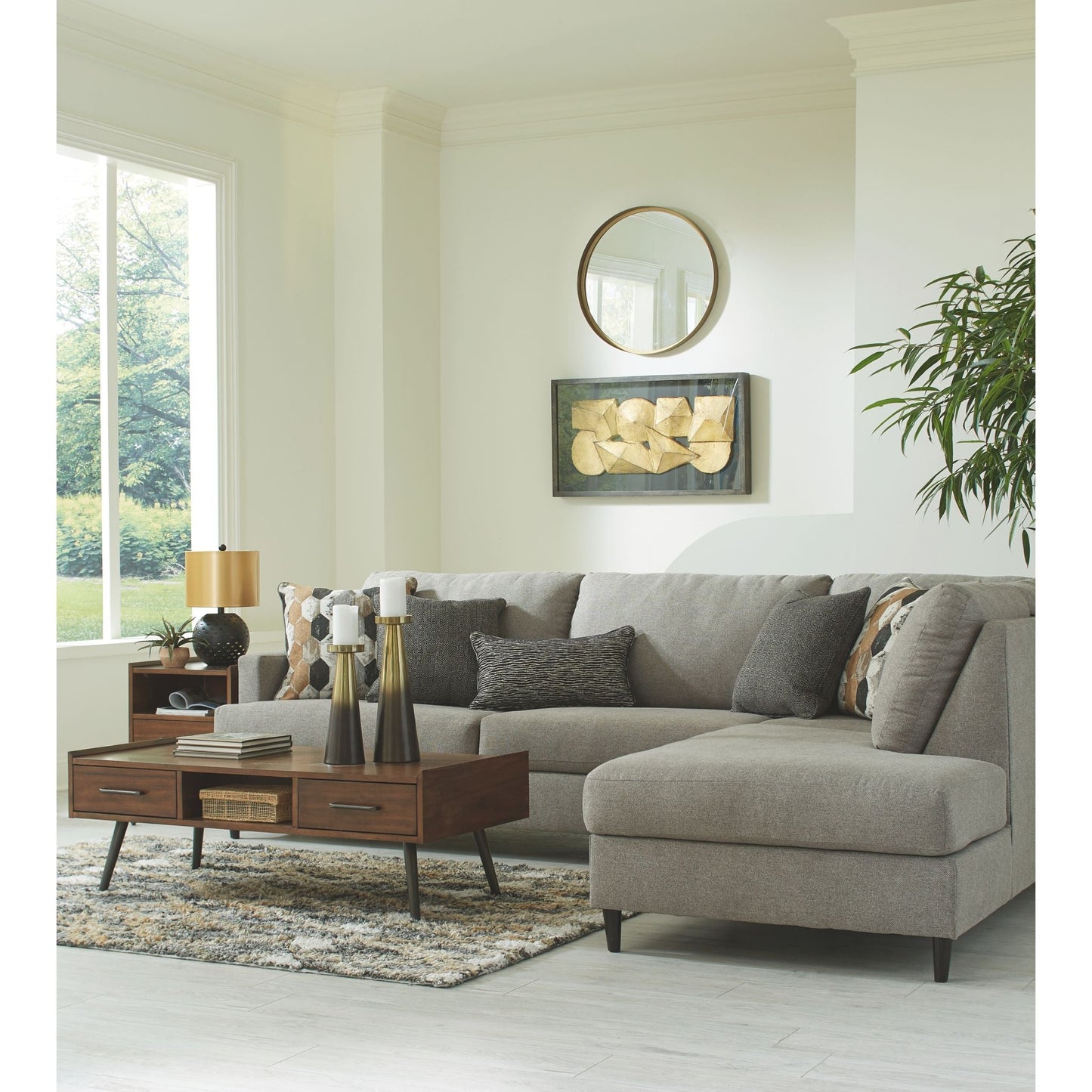 Canapé d'angle 2 pièces exclusif Santasia avec méridienne