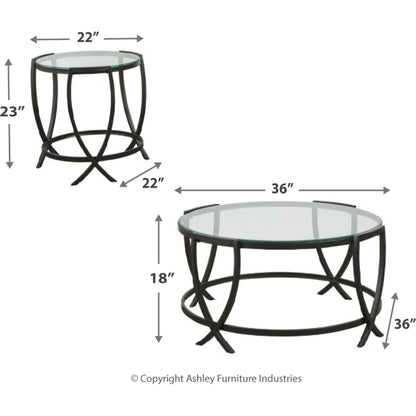 Ensemble de 3 tables d'appoint Tarrin