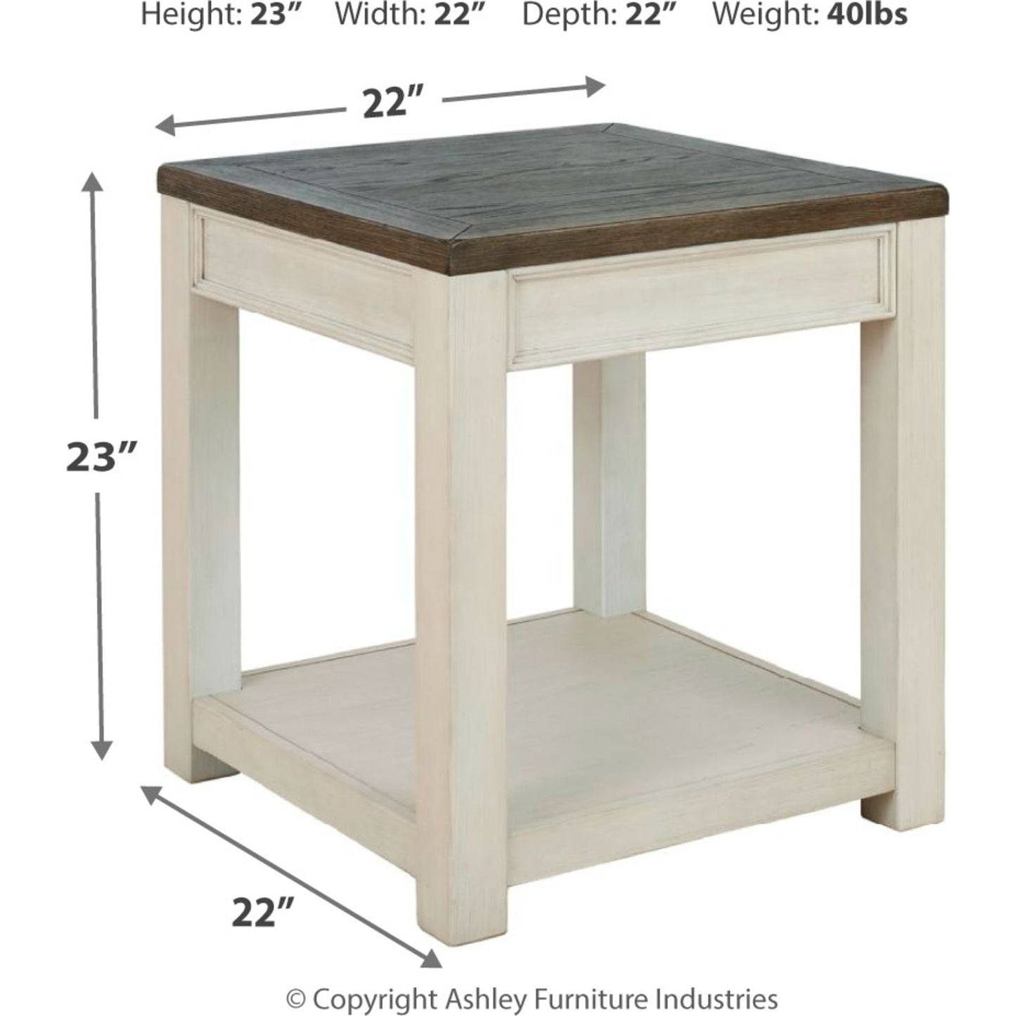 Table d'appoint carrée Bolanburg