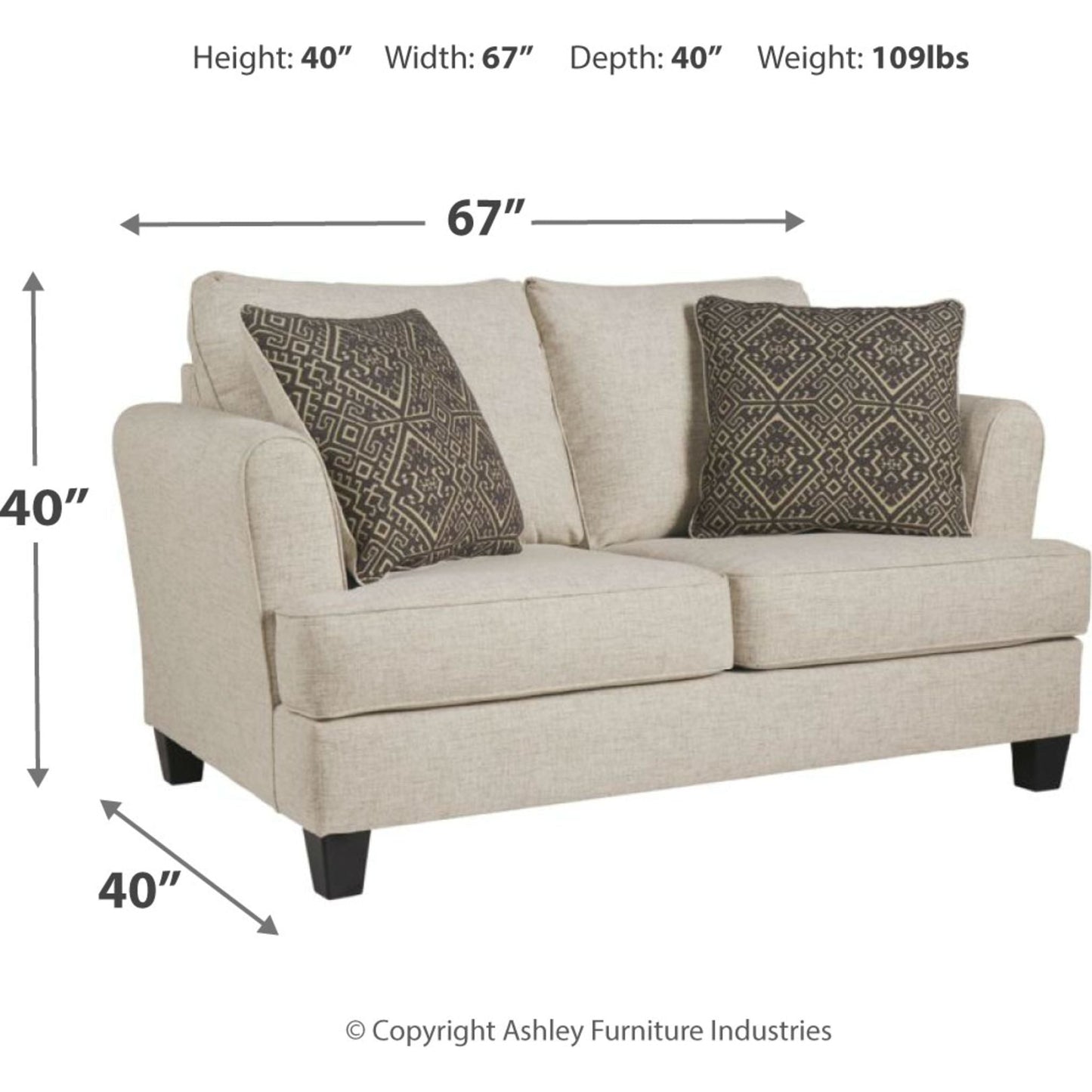 Canapé deux places exclusif Alcona