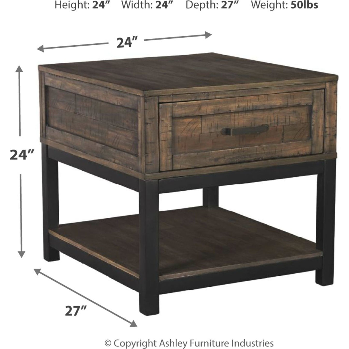 Table d'appoint rectangulaire Johurst
