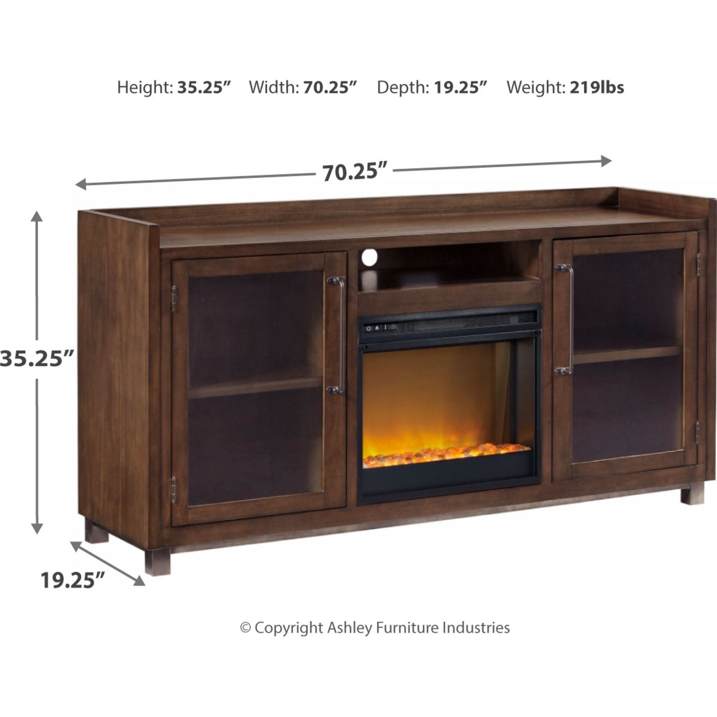 Meuble TV Starmore avec cheminée