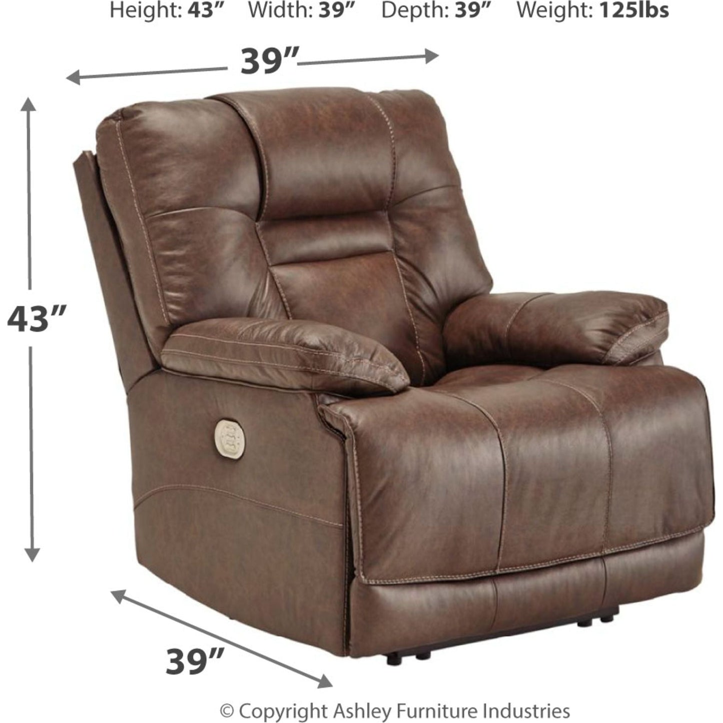 Fauteuil inclinable électrique Wurstrow avec appui-tête réglable