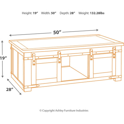 Table basse rectangulaire Budmore