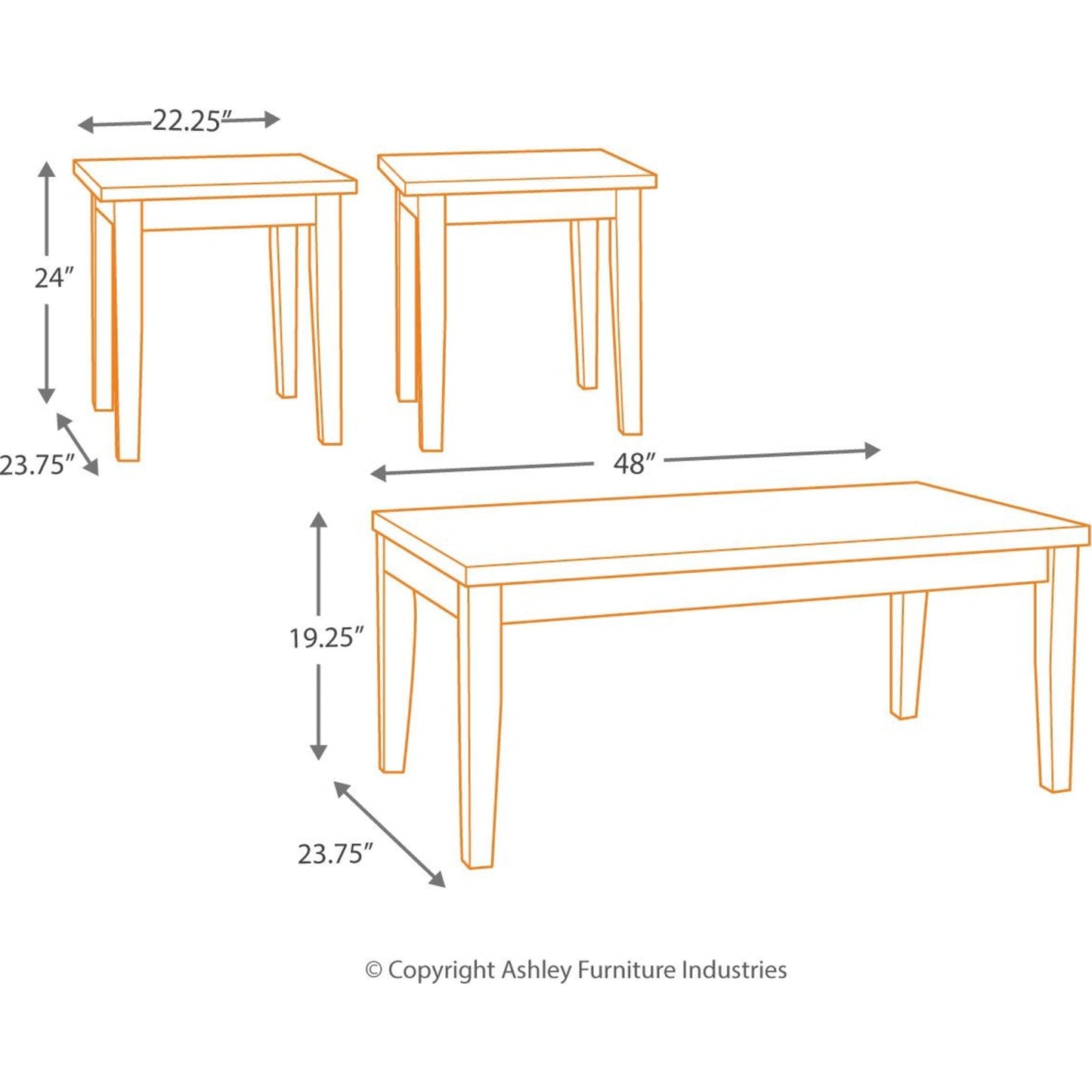 Tables Maysville Pack de 3