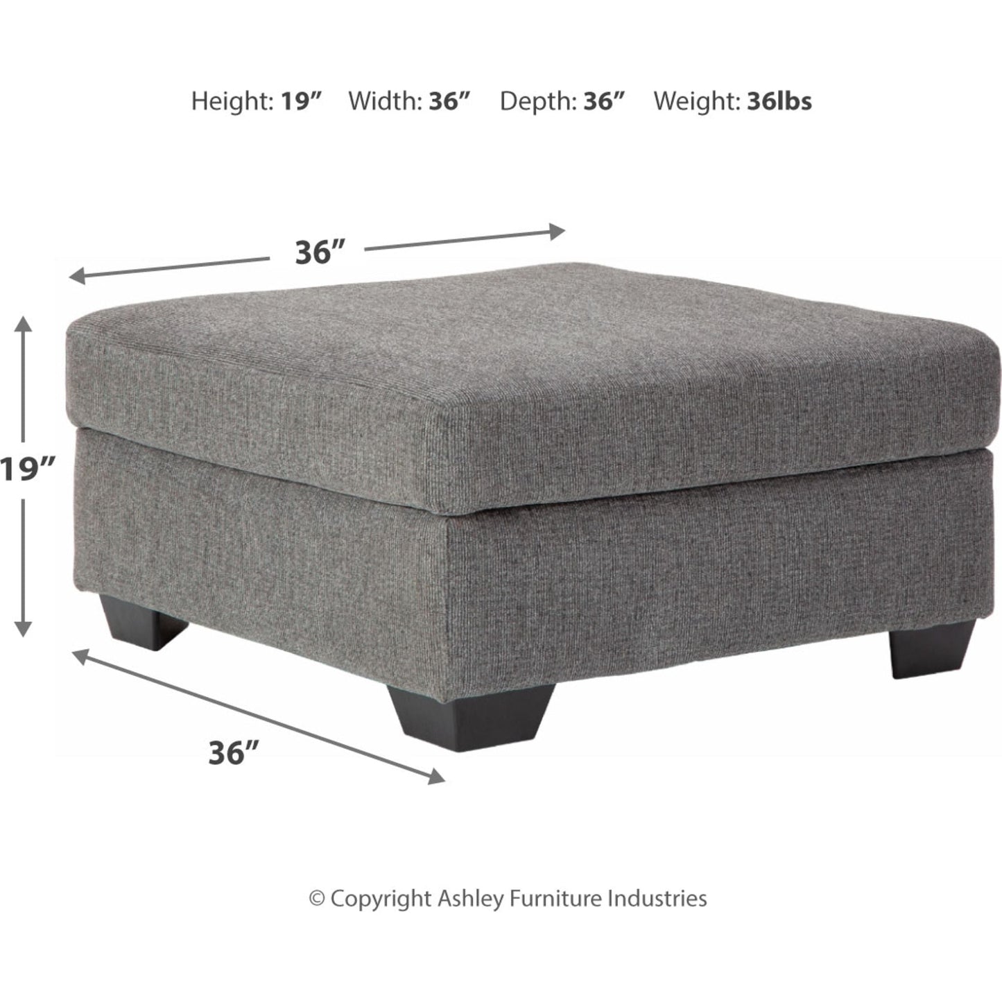 Pouf d'appoint surdimensionné Dalhart