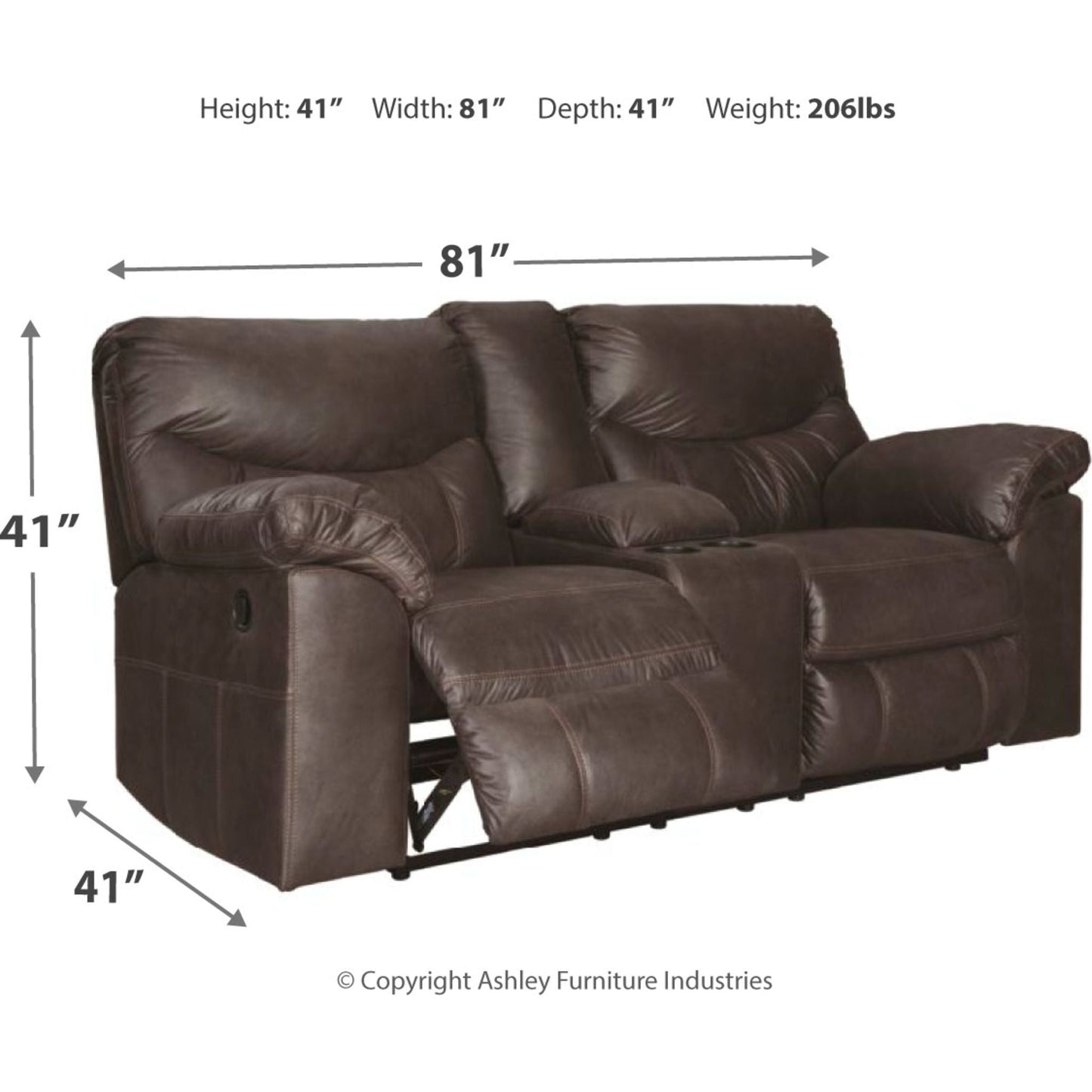 Canapé inclinable Boxberg avec console