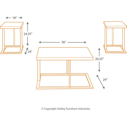 Ensemble de tables d'appoint Airdon (ensemble de 3)