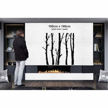 5 décorations murales en métal représentant des arbres séchés, pour la maison et l'extérieur.