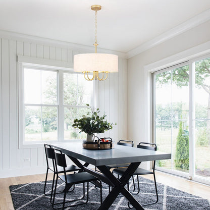 Plafonnier semi-encastré moderne à 5 lumières pour salle à manger, chambres et salon - Non applicable