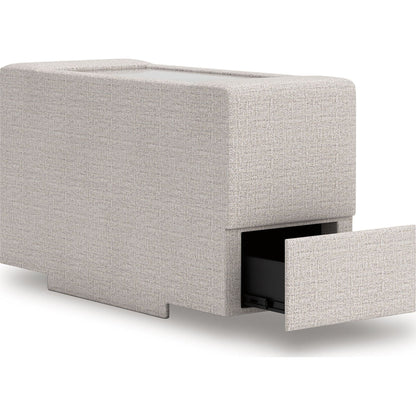 Canapé d'angle modulaire 8 pièces exclusif à Omaha avec double méridienne. Système audio et rangements.