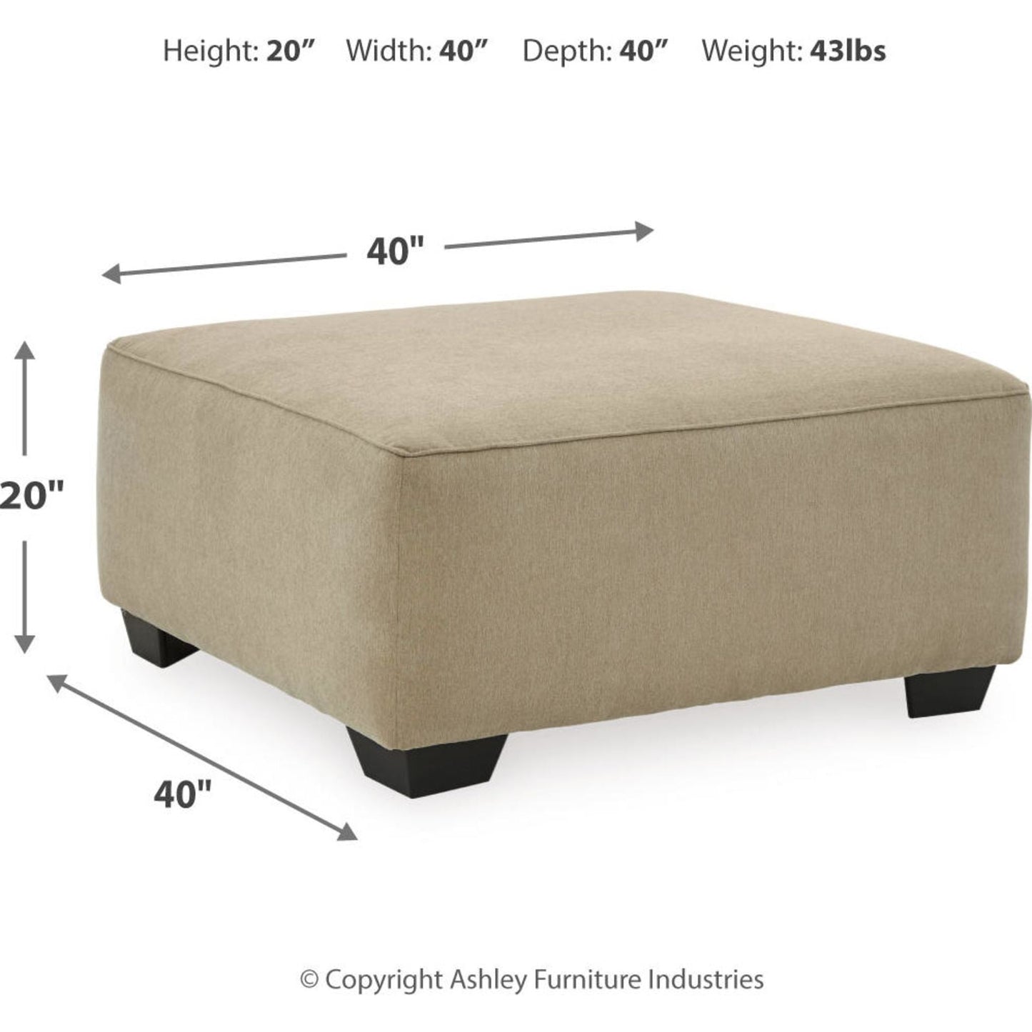 Pouf d'appoint surdimensionné Lucina