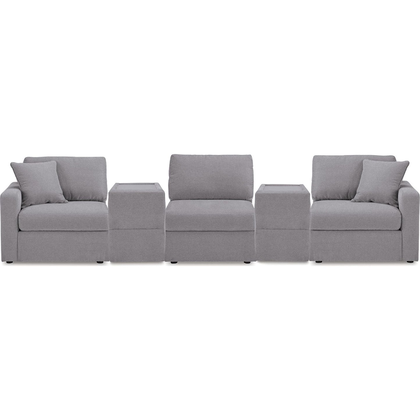 Canapé d'angle modulaire Modmax 5 pièces avec consoles de rangement