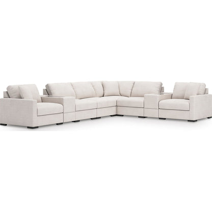 Canapé d'angle modulaire 8 pièces exclusif à Omaha avec double rangement